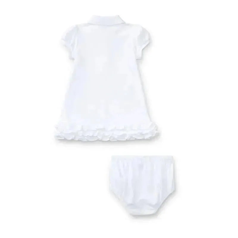 Polo Ralph Lauren Baby - Ruffled Polo Dress & Bloomer, White