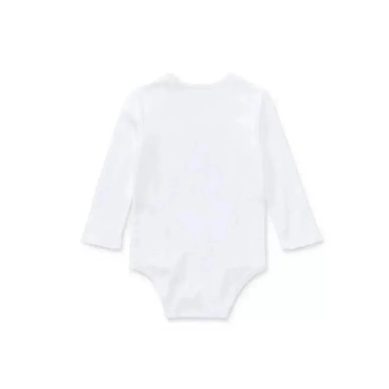 Ralph Lauren Baby - Girl Embroidered Polo Bear Bodysuit, White