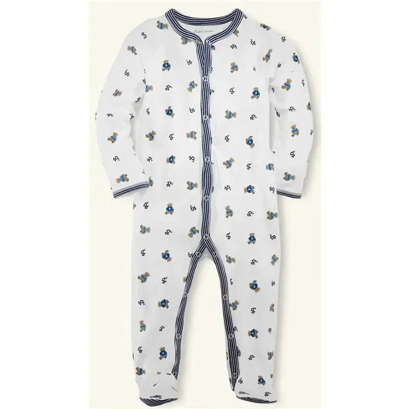 Ralph Lauren Bear Print Cotton Coverall, French Navy