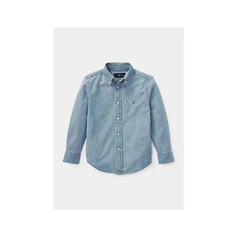 Ralph Lauren - Chambray Long Sleeve Top Shirt - Light Blue 2T