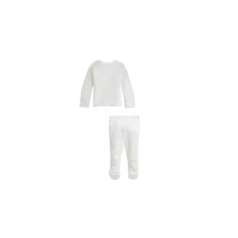 Ralph Lauren - Striped Cotton Top & Pant Set, Oatmeal Heather
