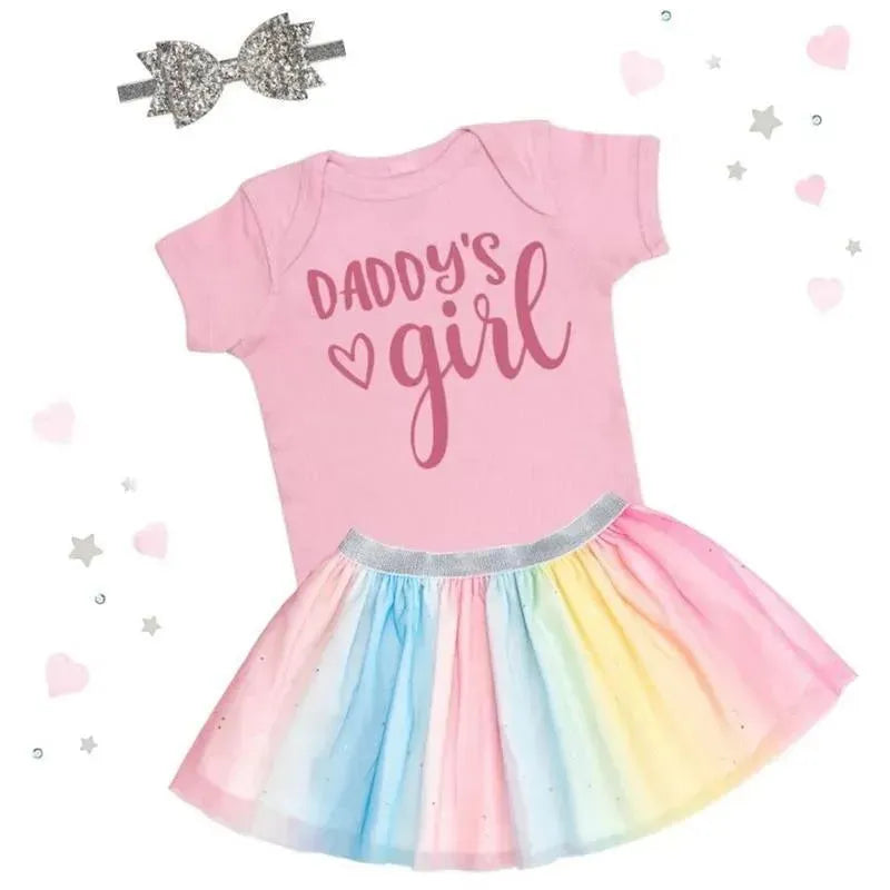Sweet Wink - Baby Girl Daddy's Girl Short Sleeve Bodysuit