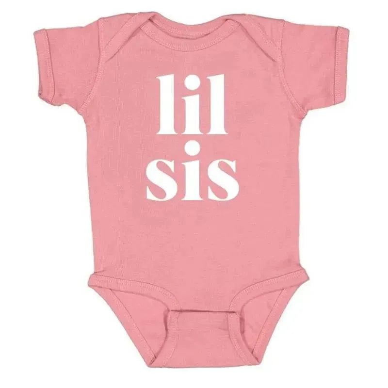 Sweet Wink - Baby Girl Lil Sis Short Sleeve Bodysuit