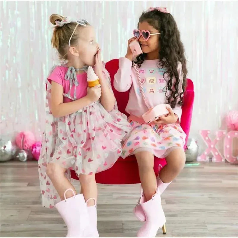 Sweet Wink - Kids Candy Hearts Valentine's Day Tutu
