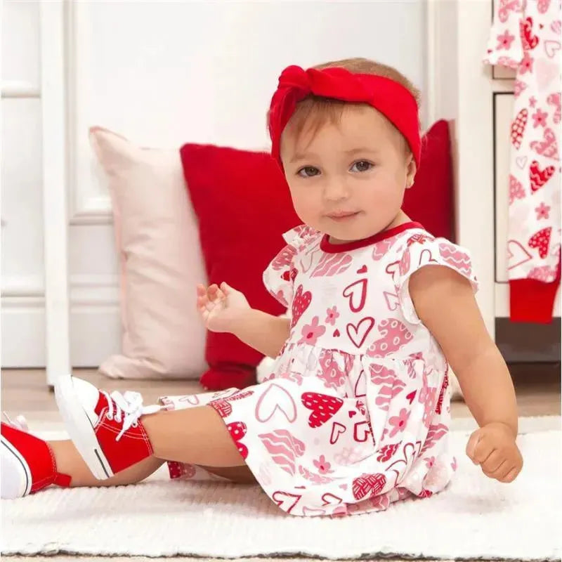 Tesa Babe - Baby Girl's Valentine Hearts Bamboo Dress