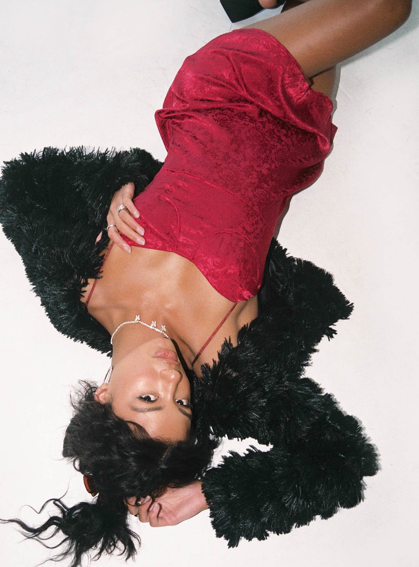 Diva Mini Dress Deep Red