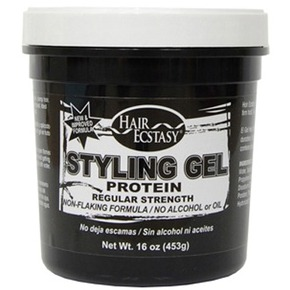 HAIR ECSTASY STYLING GEL 16OZ PROTEIN REGULAR STRENGTH