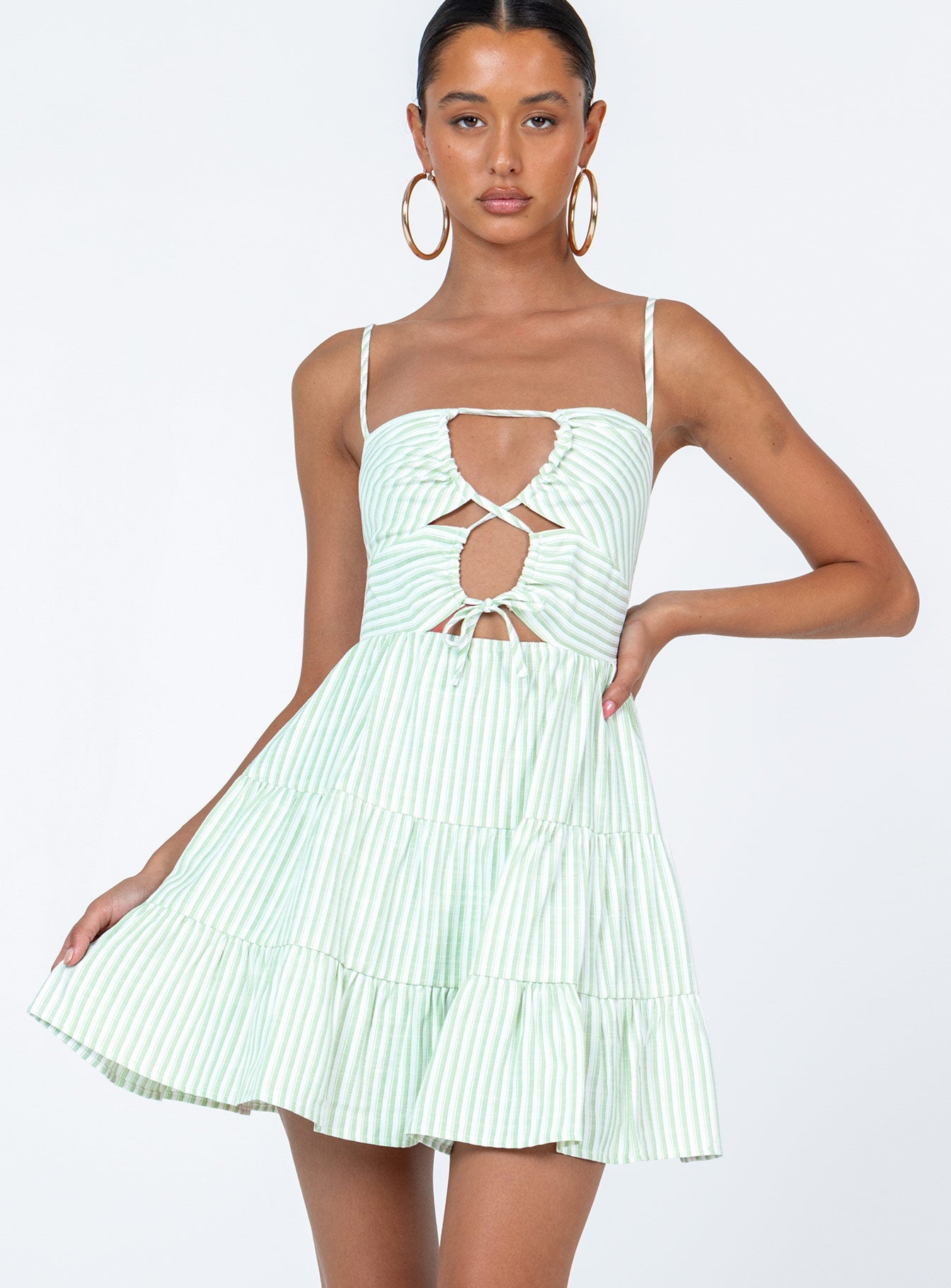 Rise Up Mini Dress Green