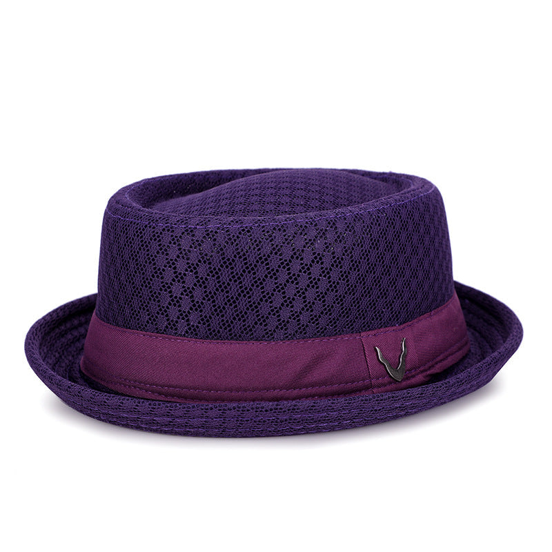 Hat British Jazz Hat Breathable Mesh Flat