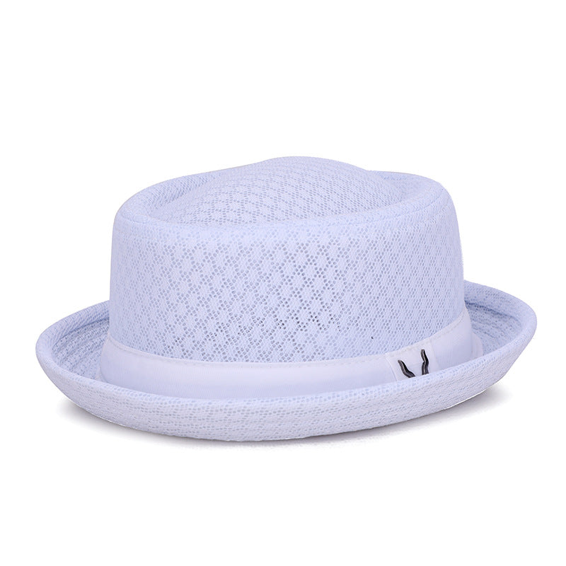 Hat British Jazz Hat Breathable Mesh Flat