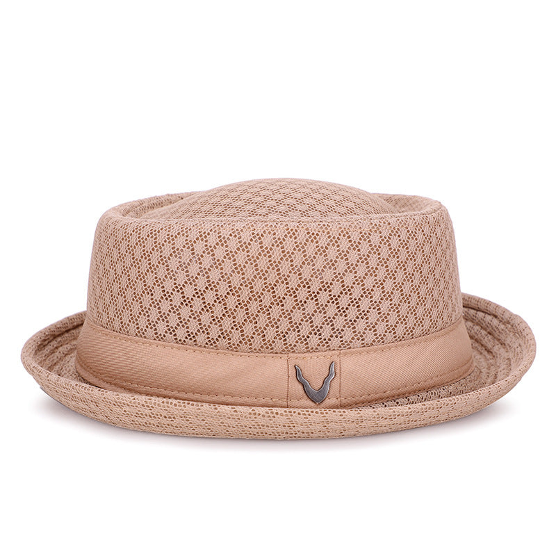 Hat British Jazz Hat Breathable Mesh Flat