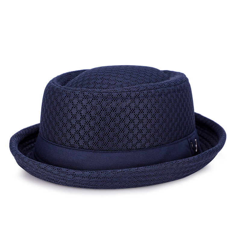Hat British Jazz Hat Breathable Mesh Flat