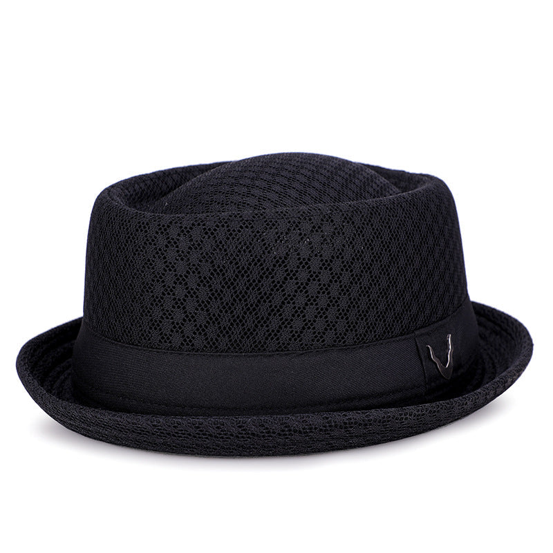 Hat British Jazz Hat Breathable Mesh Flat