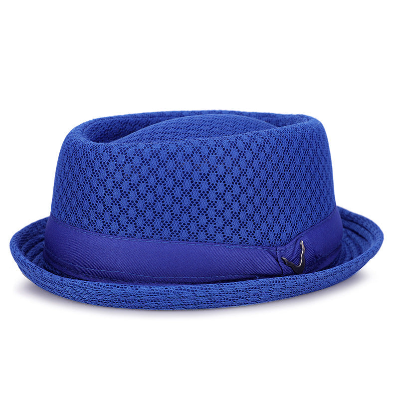 Hat British Jazz Hat Breathable Mesh Flat