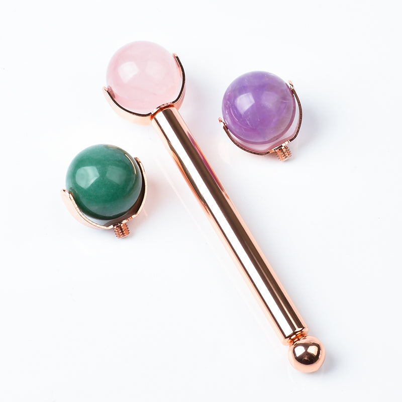 Jade Roller Gua Sha Set - Skin Care Set, Natural Beauty Skin Care Tools, Face Roller Massager for Face, Neck, and Eye Treatment (Cube)