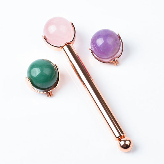 Jade Roller Gua Sha Set - Skin Care Set, Natural Beauty Skin Care Tools, Face Roller Massager for Face, Neck, and Eye Treatment (Cube)