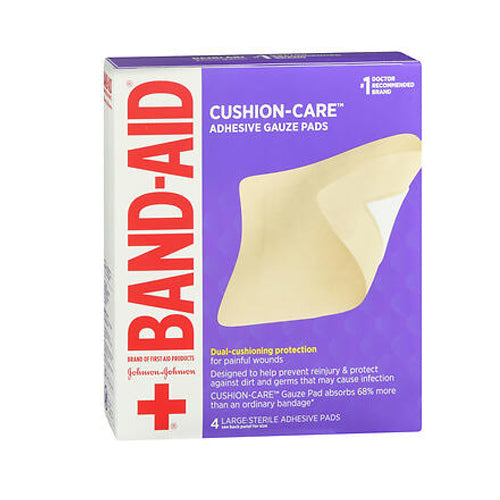 Band-Aid, Band-Aid All-In-One Adhesive Gauze Pads Large, 4 Each