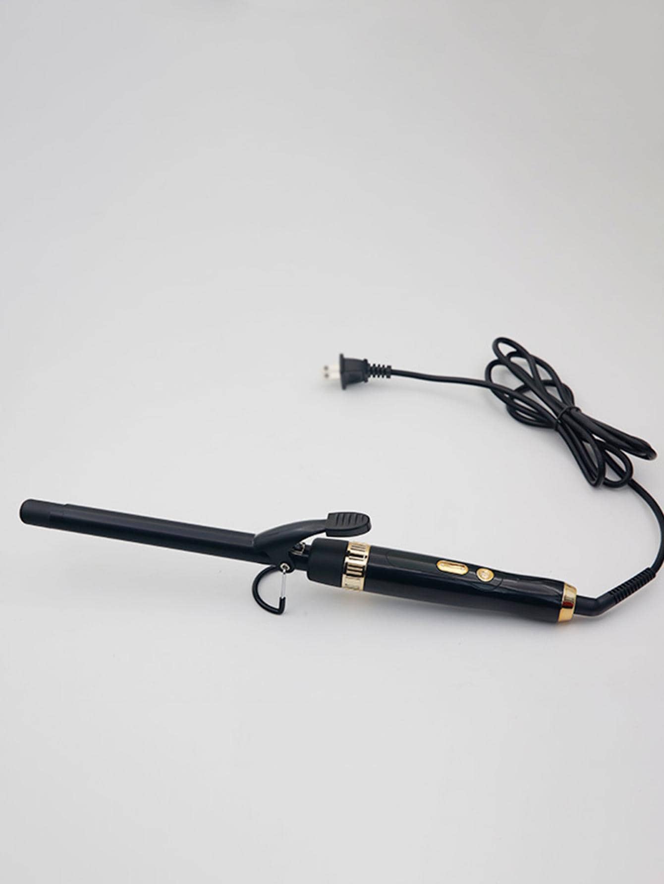 1pc ABS Hair Curling Iron, Modernist Black Dual-use Hair Curling Wand For Household