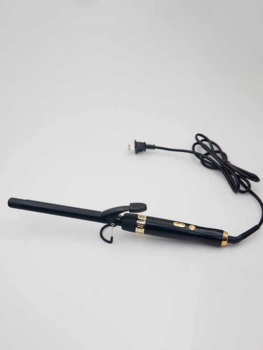 1pc ABS Hair Curling Iron, Modernist Black Dual-use Hair Curling Wand For Household