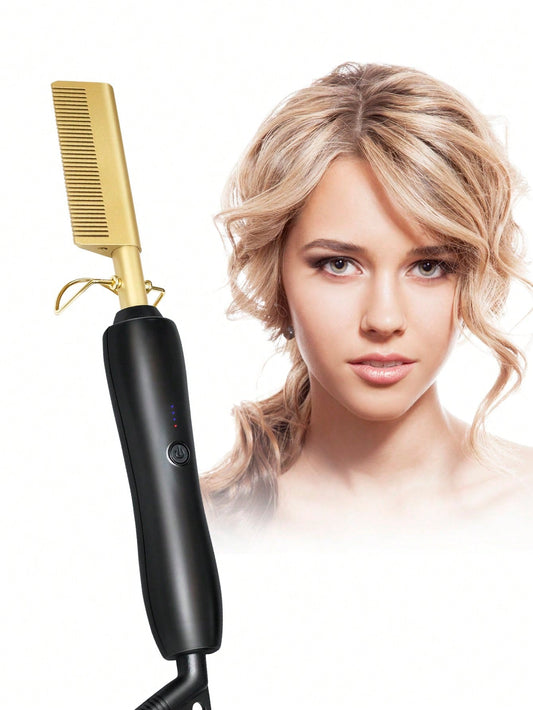 1pc ABS Dual Use Electric Hair Brush, Modern Two Tone Electric Hair Brush For Home