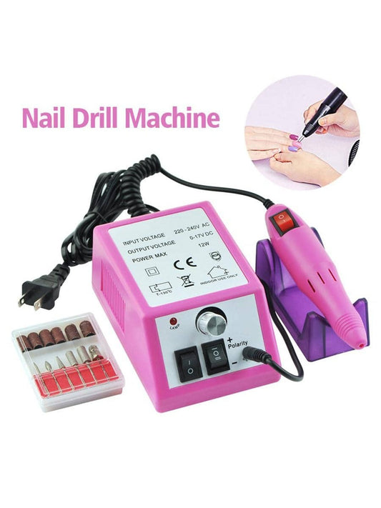 1pc 20000RPM Electric Nail Drill Machine com Mill Cutter Set Tudo para Manicure Unhas Toenail Manicure Electric Nail Pedicure File