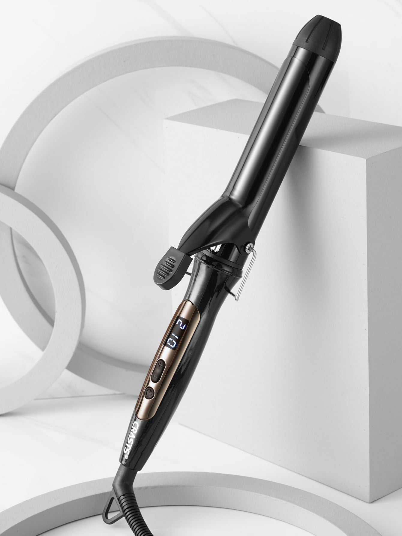 32mm Large No-hair Damage Hair Curler With Temperature Display Screen, Black
