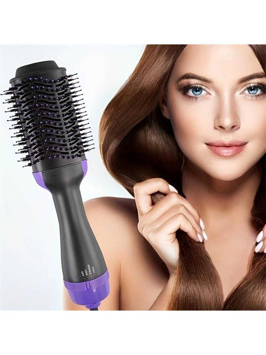 3-in-1 Professional Hot Air Brush, One Step Hair Dryer & Styler Volumizer, Ionic Technology, Suitable For All Hair Types, Drying, Straightening, Curling