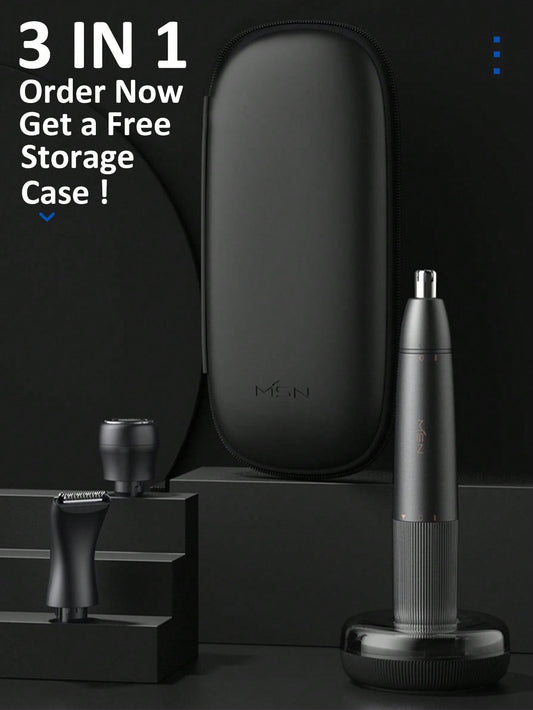 Multifunctional Electric Shaver, Nose Hair Trimmer, Body Hair Trimmer, 3 In 1 Storage Box Travel Kit