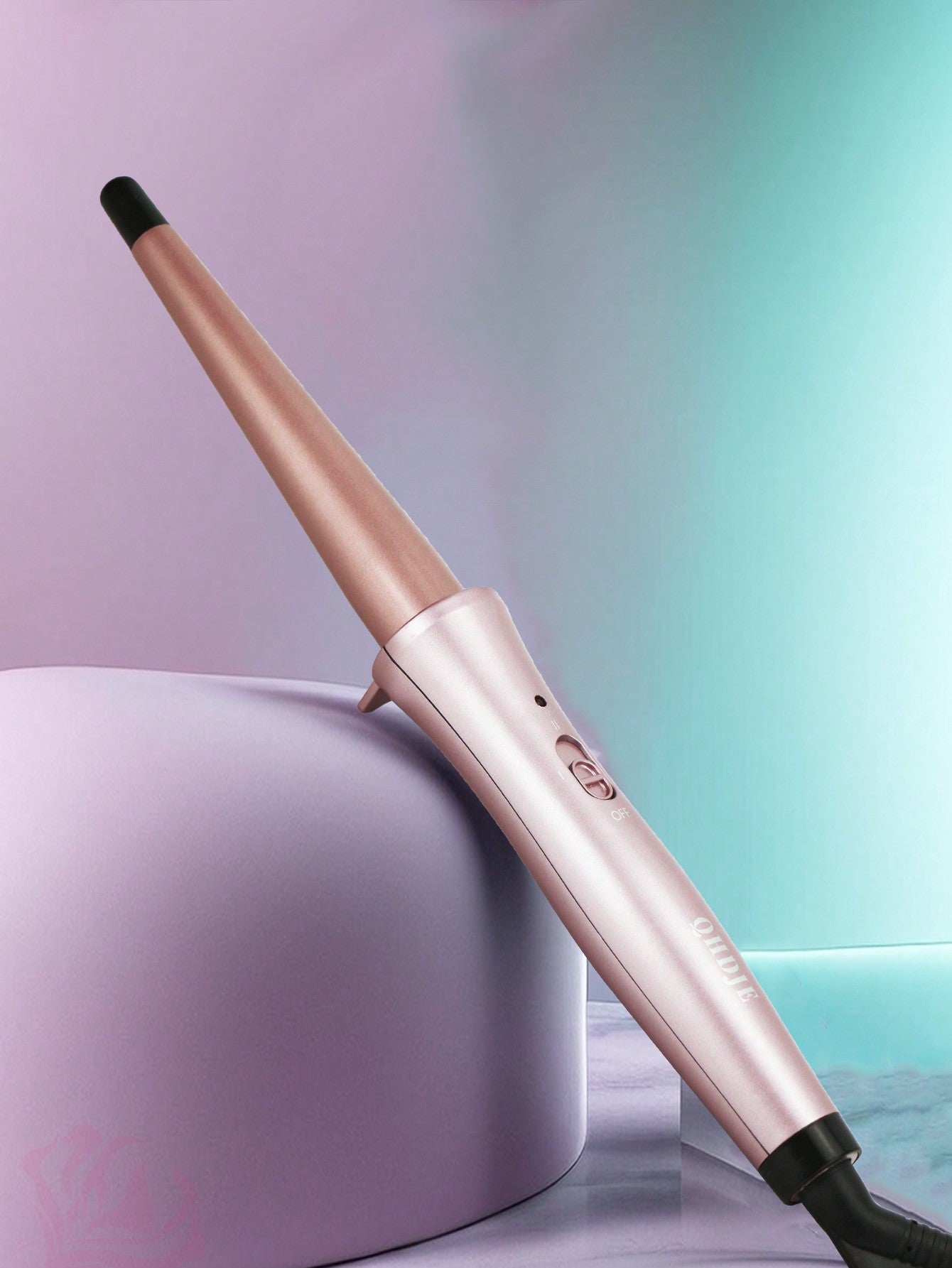 Rotatable Power Cord Hair Care Styling Tool, 25-13mm Conical Hair Curling Wand With Temperature Control Function