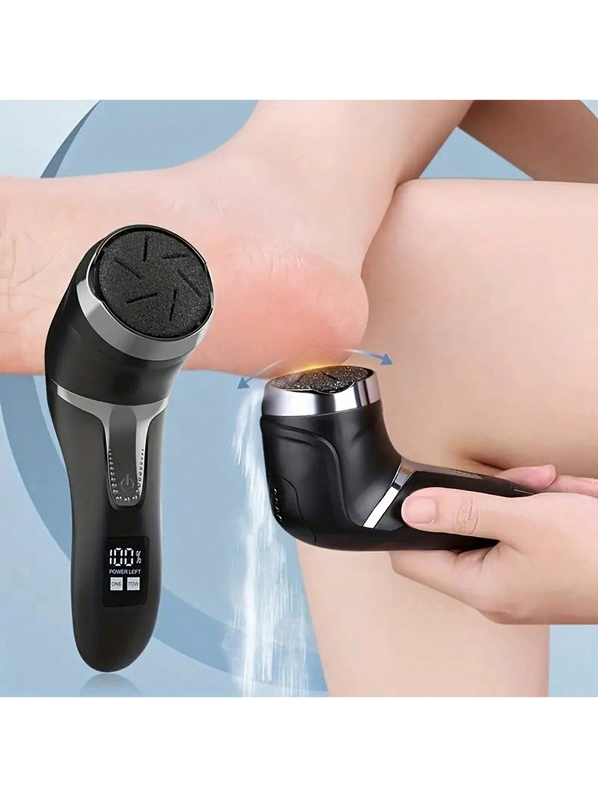 1pc New Design Electric Foot Grinder With Digital Display, Vacuum Suction, Usb Charging & Callus Remover Tool