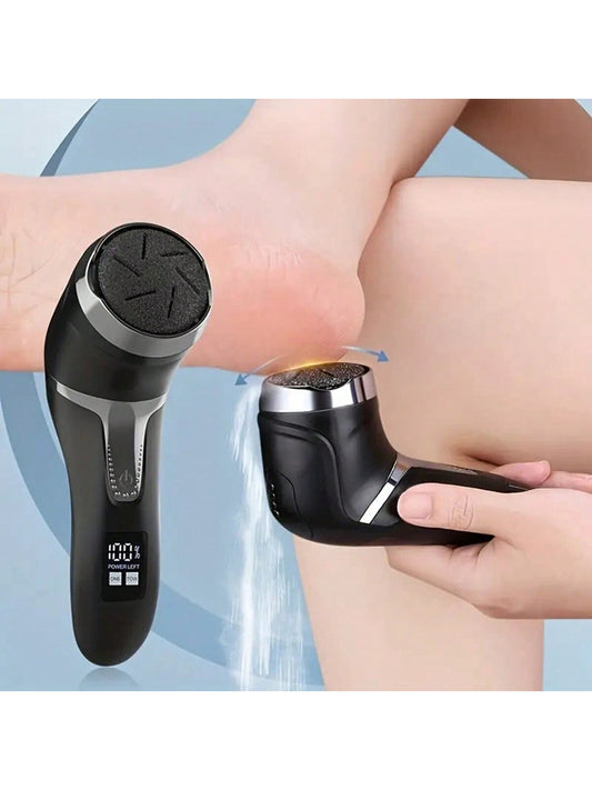 1pc New Design Electric Foot Grinder With Digital Display, Vacuum Suction, Usb Charging & Callus Remover Tool