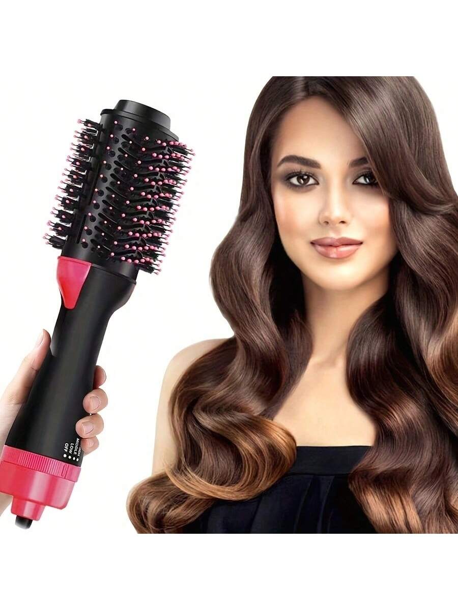 Hair Dryer Brush 3-in-1 Hot Air Brush, Combining Dryer & Styler For Curling, Straightening & Volumizing, Negative Ion Hair Brush, Suitable For All Hair Types