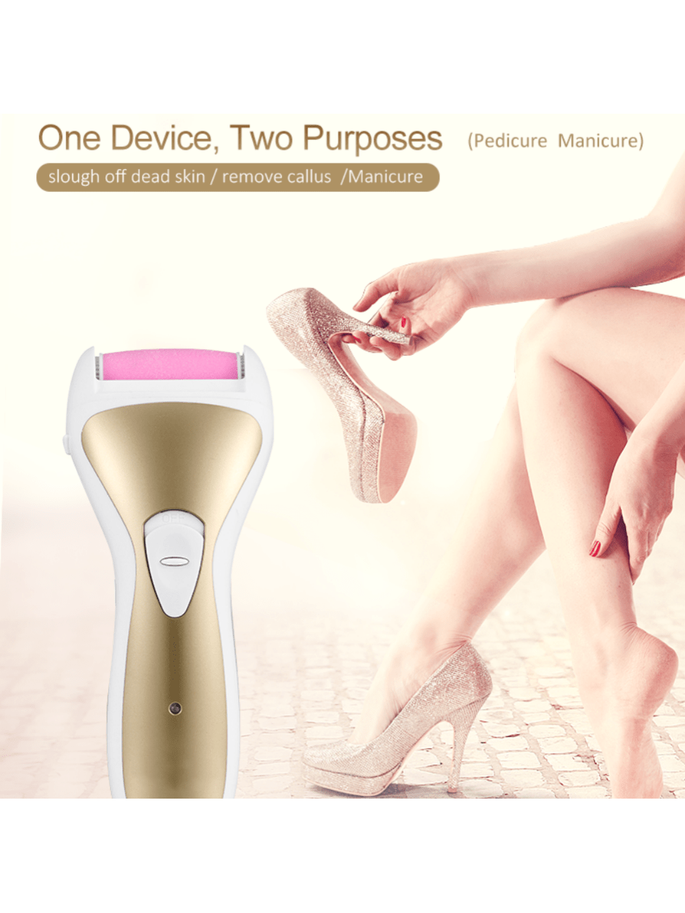 Electric Rechargeable Mini Portable Dead Skin Remover For Foot Callus, With 3 Replacement Heads, Safety Lock And Washable, Multifunctional Foot Care, Suitable For Daily Use, Foot Grinder