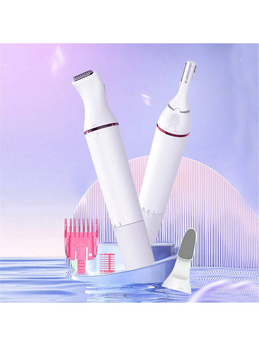 Rechargeable Model, A Multifunctional Set, Suitable For Travel, Beach Bikini, Hair Removal, Eyebrow Shaping, Manicure, Wet And Dry Use Waterproof IPX4, Precise Beard Trimmer, Facial Eyebrow Trimmer,