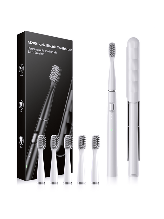 Wireless Electric Toothbrush Set Rechargeable Sonic Electric Toothbrush Set Waterproof With 6 Brush Heads And 3 Modes Usb Rechargeable Replaceable Brush Heads Ideal Gift For Daily Dental Care For Men And Women