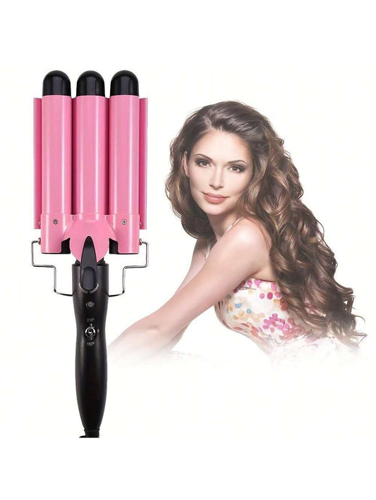25mm Professional Triple Barrel Hair Curling Iron Electric Ceramic Curling Wand Hair Styling Tool