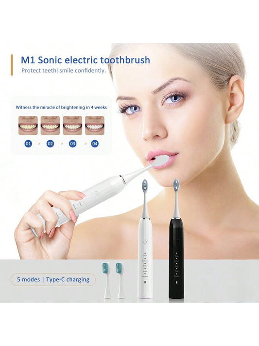 Sonic Electric Toothbrush Rechargeable IPX7 Waterproof Teeth Whitening Oral Cleaning Electronic Tooth Brush Rust-Free 5 Modes