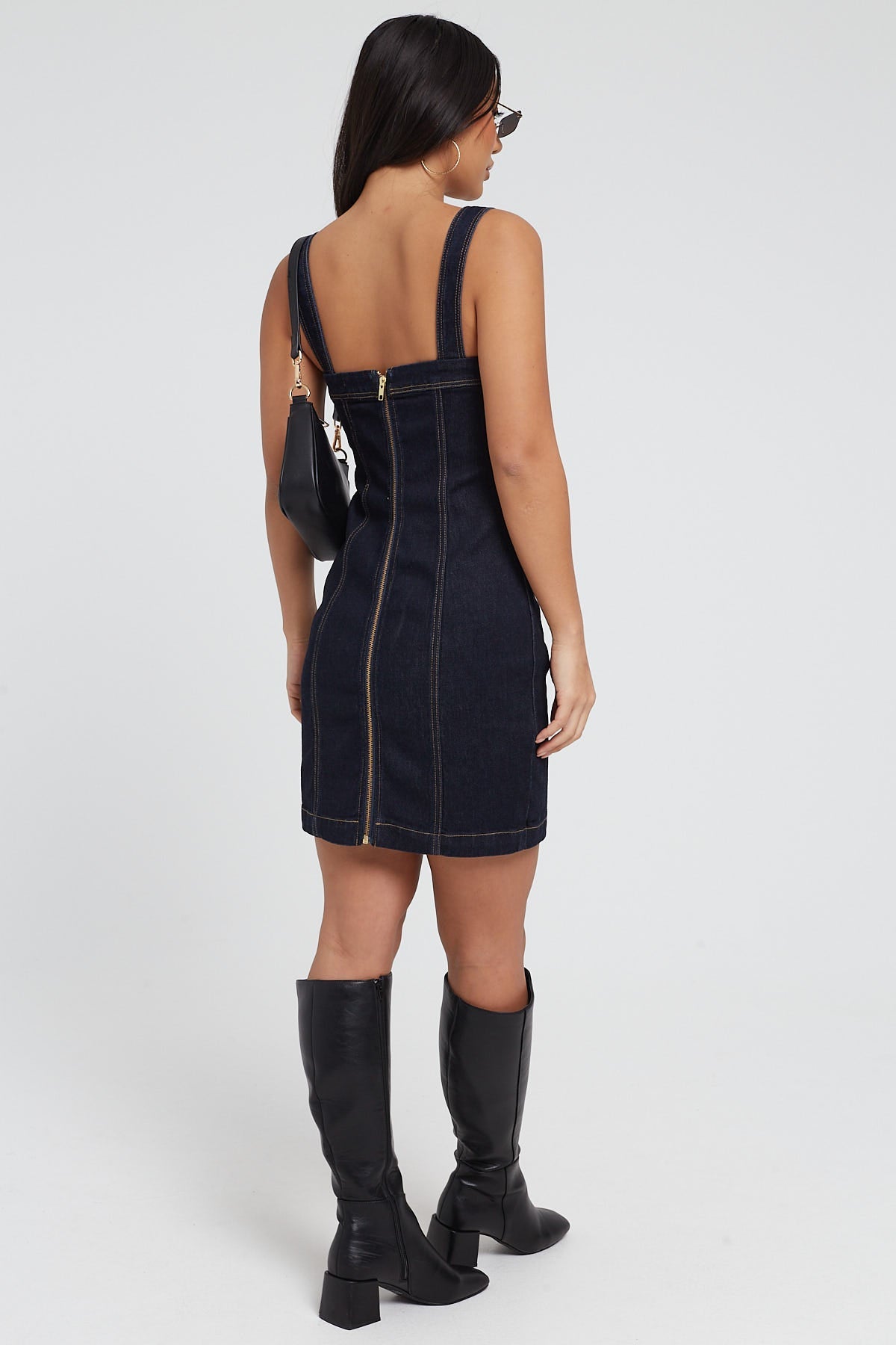 Abrand A Denim Mini Dress Alice Rinse Denim