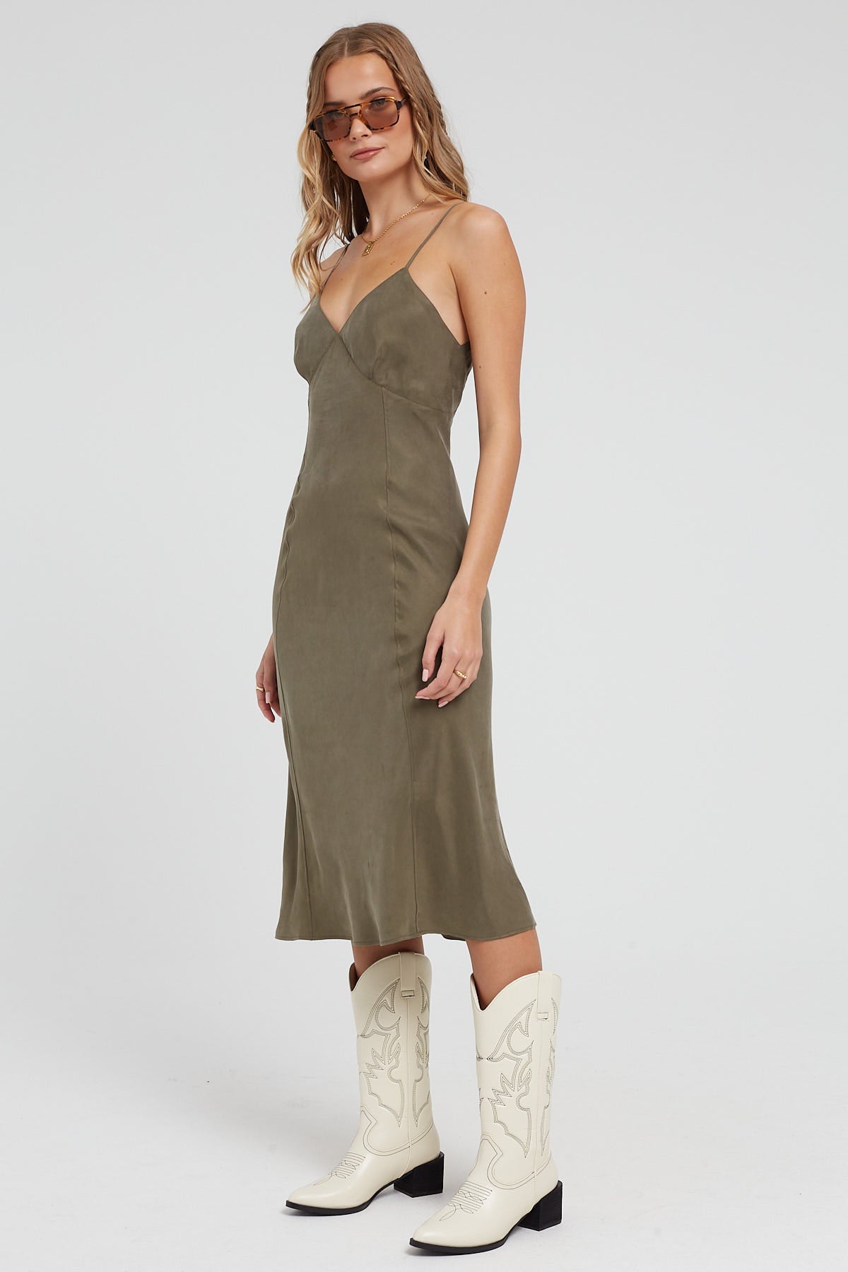 Thrills Chelsea Slip Dress Tarmac