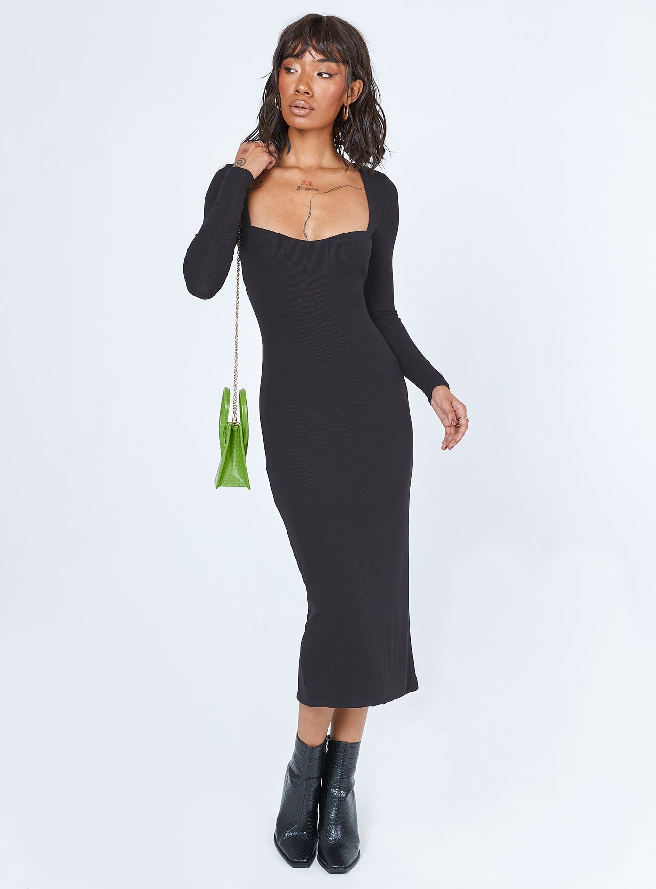 Nolan Midi Dress Black