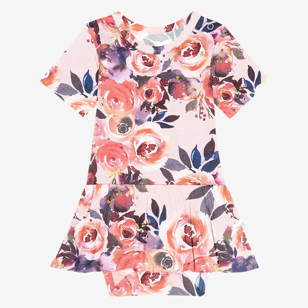Dusk Rose Twirl Skirt Bodysuit Dress
