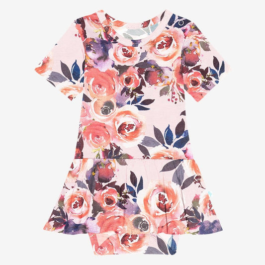 Dusk Rose Twirl Skirt Bodysuit Dress