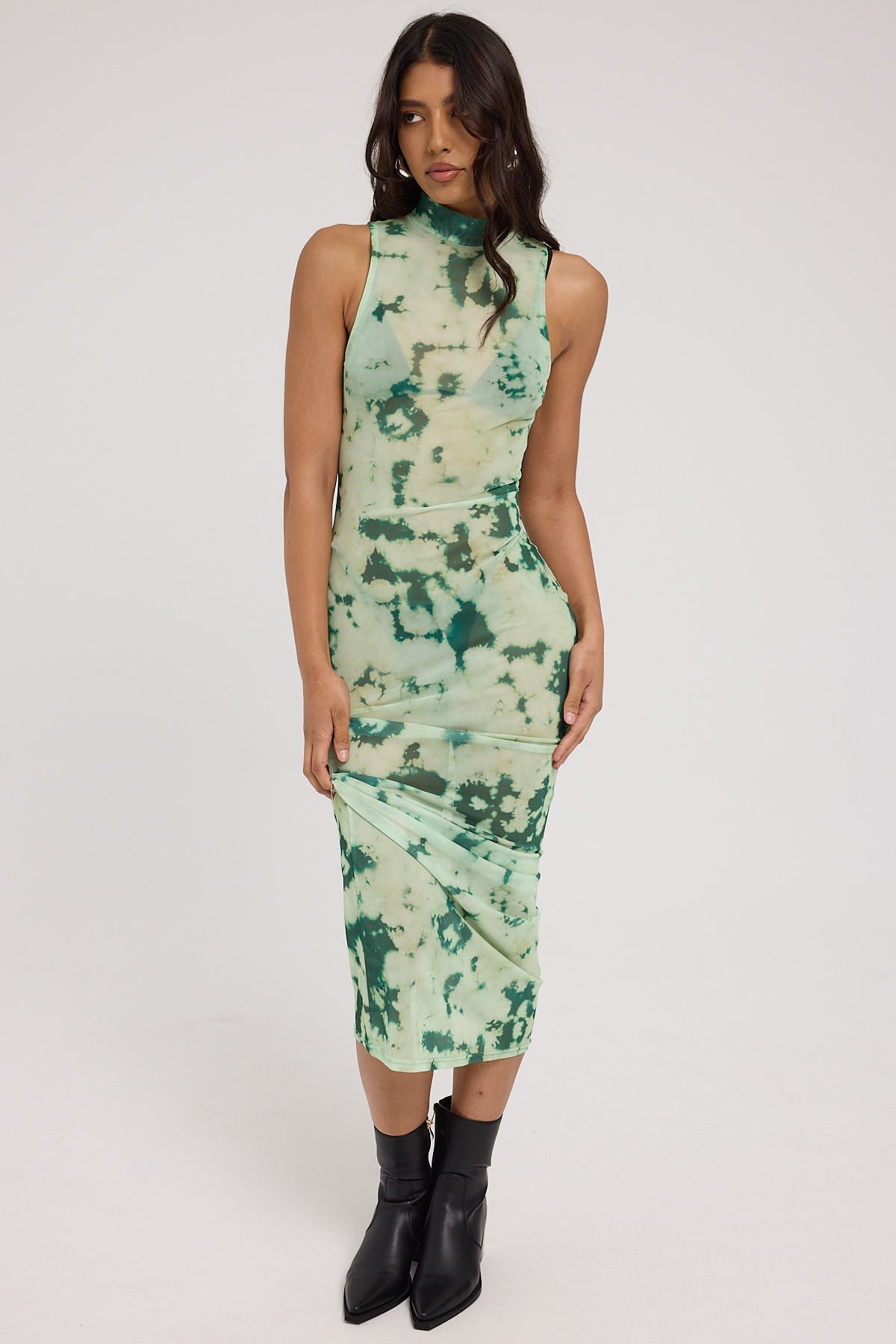 Jgr & Stn Candace Mesh Maxi Dress Candace print