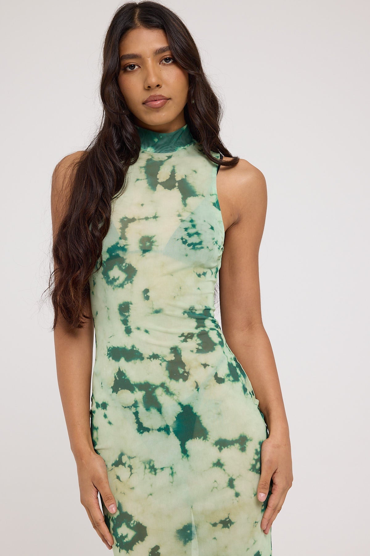 Jgr & Stn Candace Mesh Maxi Dress Candace print