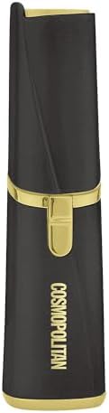 Cosmopolitan Womens Facial Hair Remover, Face Shaver for Women, Hair Trimmer, Electric Mini Razor with Rotary Design, Ladies Hair Removal Device, Battery Powered with Built-in Light - Black & Gold