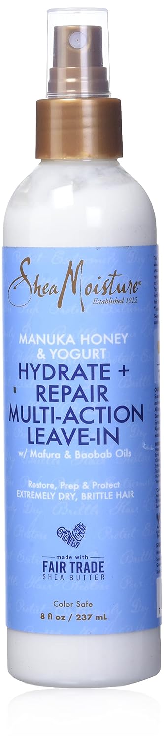 SHEA MOISTURE Manuka Honey and Yogurt Hydrate Plus Multi-Action Leave-Insex Treatment, 8 Ounce