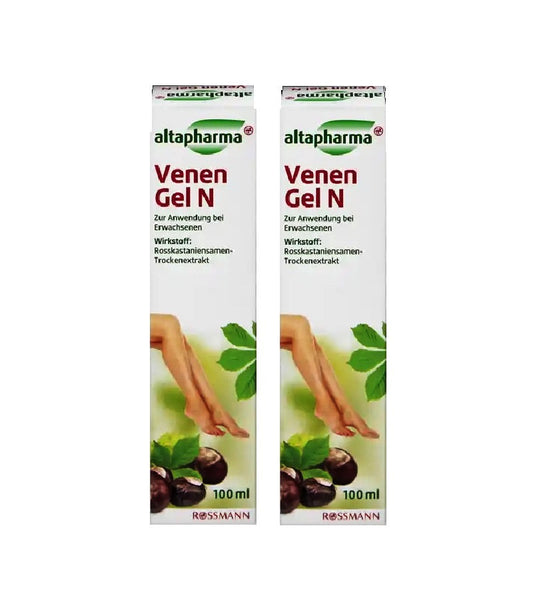 2xPacks Altapharma or Mivolis Veins Gel with Horse Chestnut Extract & Eucalyptus Oil - 200 ml