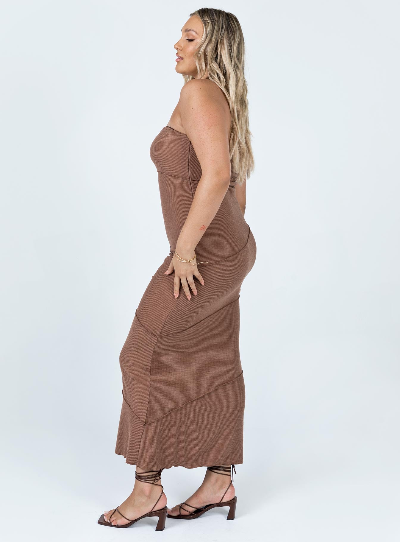 Oscar Midi Dress Brown