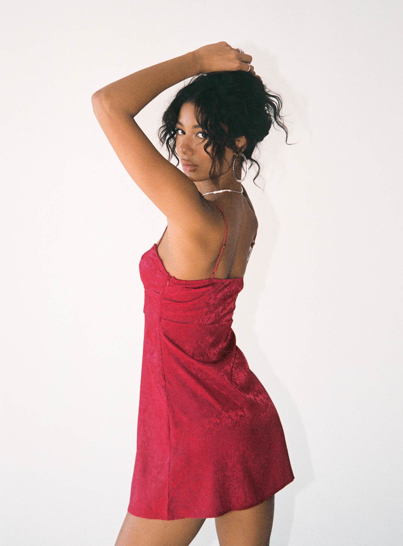 Diva Mini Dress Deep Red