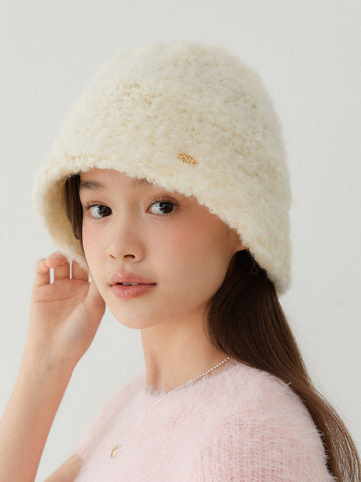 OVLA wool blended cotton candy knit bucket hat EmpressKorea